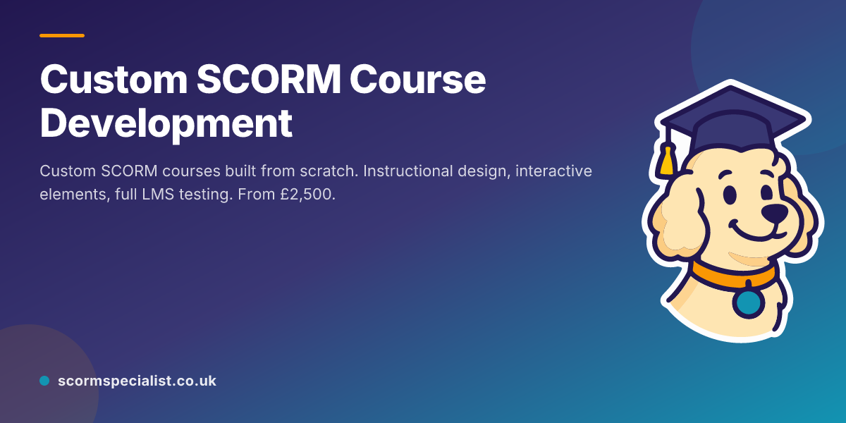 Example Scorm Course Custom SCORM Course Development | From £2,500 | SCORM Specialist